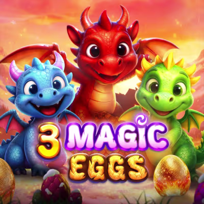 El logo de la 3 Magic Eggs Maquina Tragamonedas