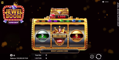El logo de la Jewel Boom Super Drop Maquina Tragamonedas