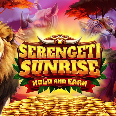 El logo de la Serengeti Sunrise Maquina Tragamonedas