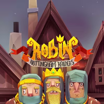 El logo de la Robin Nottingham Raiders Maquina Tragamonedas