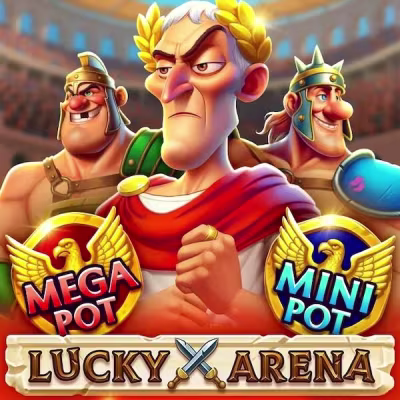 El logo de la Lucky Arena Hold And Win Maquina Tragamonedas