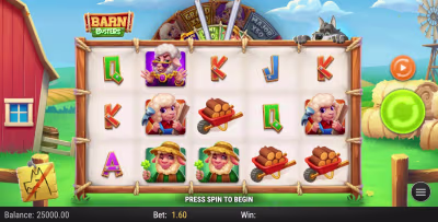 El logo de la Barn Busters Maquina Tragamonedas