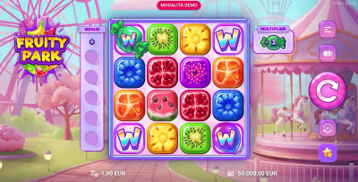 El logo de la Fruity Park Maquina Tragamonedas