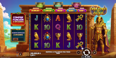 El logo de la Treasures of Osiris Maquina Tragamonedas
