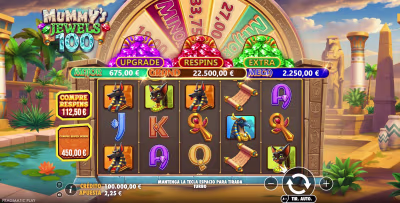 El logo de la Mummy’s Jewels 100 Maquina Tragamonedas