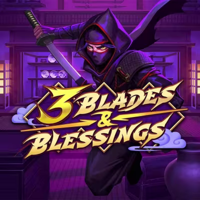 El logo de la 3 Blades & Blessings Maquina Tragamonedas