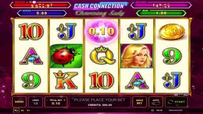 El logo de la Cash Connection Charming Lady Maquina Tragamonedas
