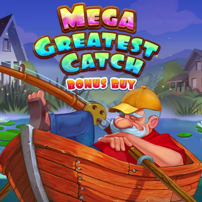 El logo de la Mega Greatest Catch Bonus Buy Maquina Tragamonedas