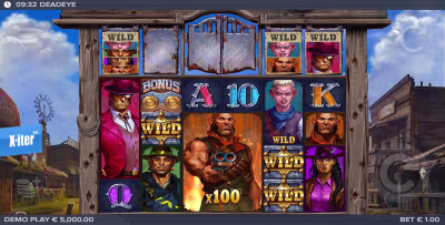 El logo de la Deadeye Maquina Tragamonedas