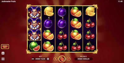 El logo de la Jackmaster Fruits Maquina Tragamonedas