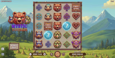 El logo de la Mystic Totems Maquina Tragamonedas