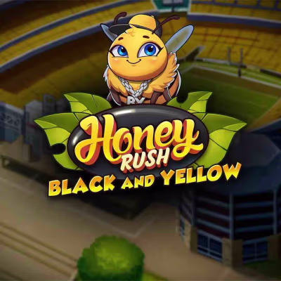 El logo de la Honey Rush Black and Yellow Maquina Tragamonedas