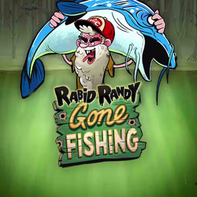 El logo de la Rabid Randy Gone Fishing Maquina Tragamonedas