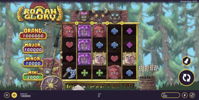 El logo de la Roman Glory Maquina Tragamonedas