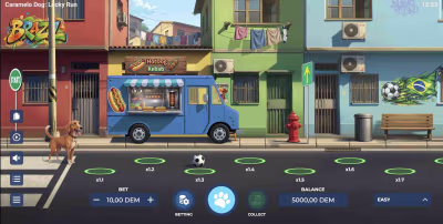 El logo de la Caramelo Dog: Lucky Run Maquina Tragamonedas