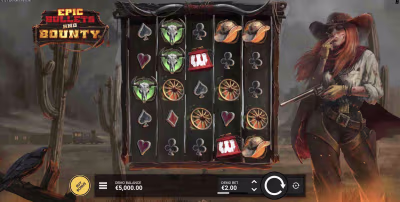 El logo de la Epic Bullets and Bounty Maquina Tragamonedas