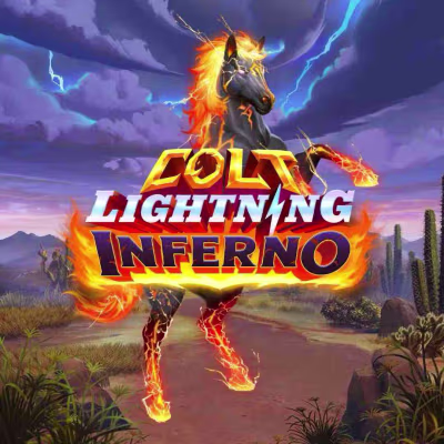 El logo de la Colt Lightning Inferno Maquina Tragamonedas