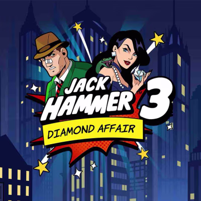 El logo de la Jack Hammer 3: Diamond Affair Maquina Tragamonedas