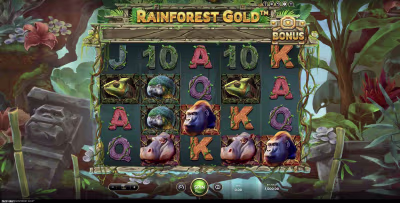 El logo de la Rainforest Gold Maquina Tragamonedas