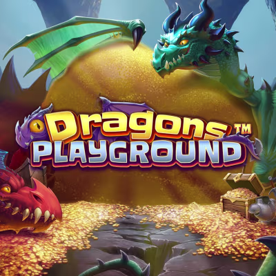 El logo de la Dragons Playground Maquina Tragamonedas