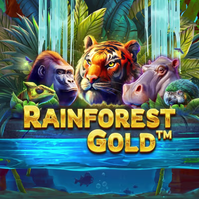 El logo de la Rainforest Gold Maquina Tragamonedas