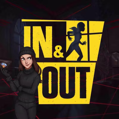 El logo de la In and Out Maquina Tragamonedas