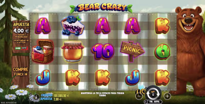 El logo de la Bear Crazy Maquina Tragamonedas
