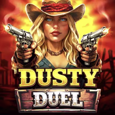 El logo de la Dusty Duel Maquina Tragamonedas