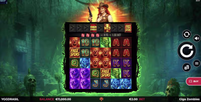 El logo de la Giga Zombies Maquina Tragamonedas