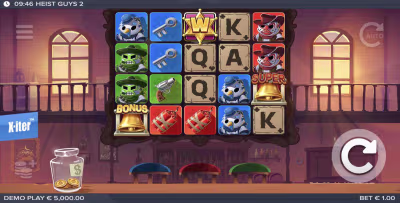 El logo de la Heist Guys 2 Maquina Tragamonedas