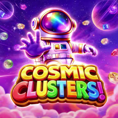 El logo de la Cosmic Clusters Maquina Tragamonedas