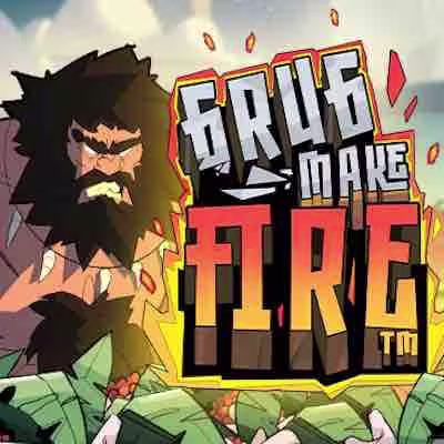 El logo de la Grug Make Fire Maquina Tragamonedas