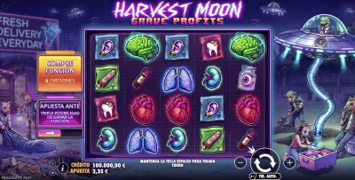 El logo de la Harvest Moon Grave Profits Maquina Tragamonedas