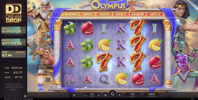El logo de la Olympus 7’s Dream Drop Maquina Tragamonedas