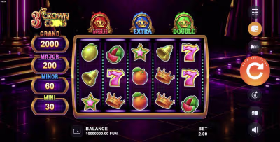 El logo de la 3 Crown coins Maquina Tragamonedas