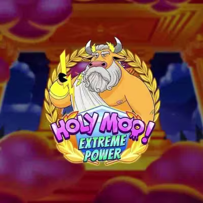 El logo de la Holy Moo! Extreme Power Maquina Tragamonedas