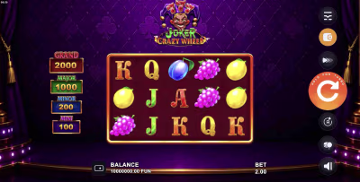 El logo de la Joker Crazy Wheel Maquina Tragamonedas