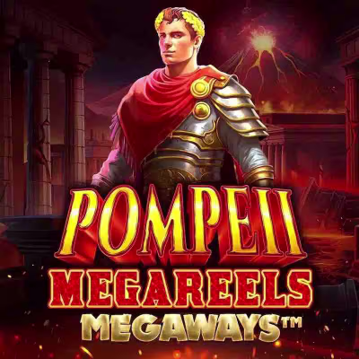 El logo de la Pompeii Megareels Megaways Maquina Tragamonedas