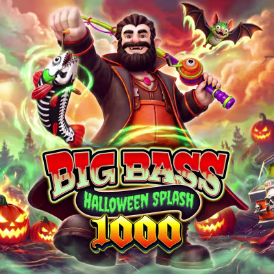 Logo de la tragaperras Big Bass Halloween Splash 1000 de Pragmatic Play