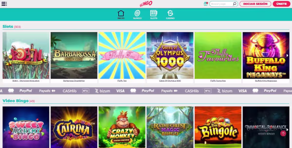 El sitio de el casino online Slingo Casino
