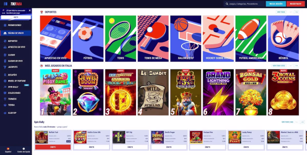 El sitio de el casino online Tiki Taka