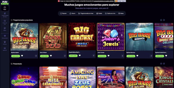 El sitio de el casino online PlayKasino