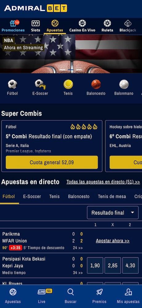 Admiralbet app