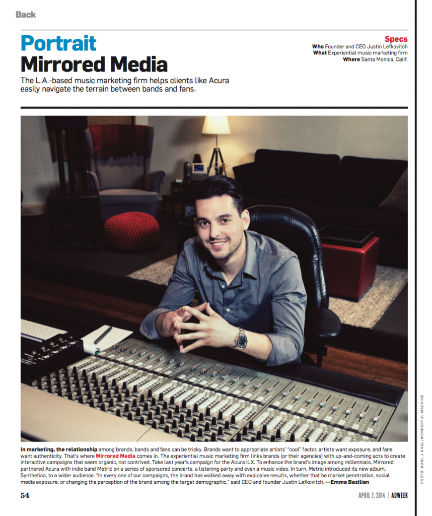 Adweek - Mirrored Media - Justin Lefkovitch