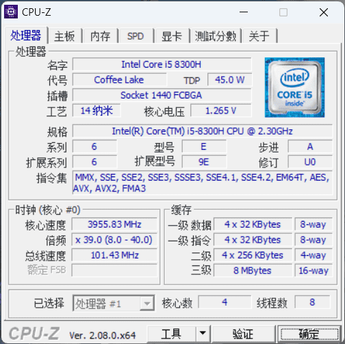 CPU-Z 界面