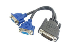 כבל מפצל VGA זכר - 2xVGA נקבה, 20 ס``מ, איכות רגילה