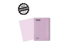 מחברת ספירלה PP עם נייר צבעוני סגול - Touch
