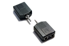 מפצל PL 3.5 ממ זכר ל 2- יציאות PL 3.5 ממ נקבה