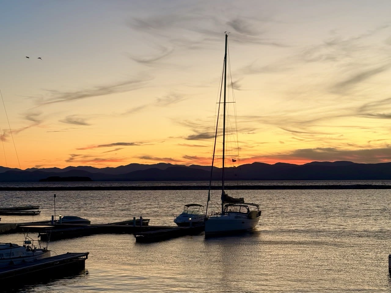 Sunset over Lake Champlain