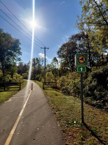 Entrance to the Empire State Trail in Hudson